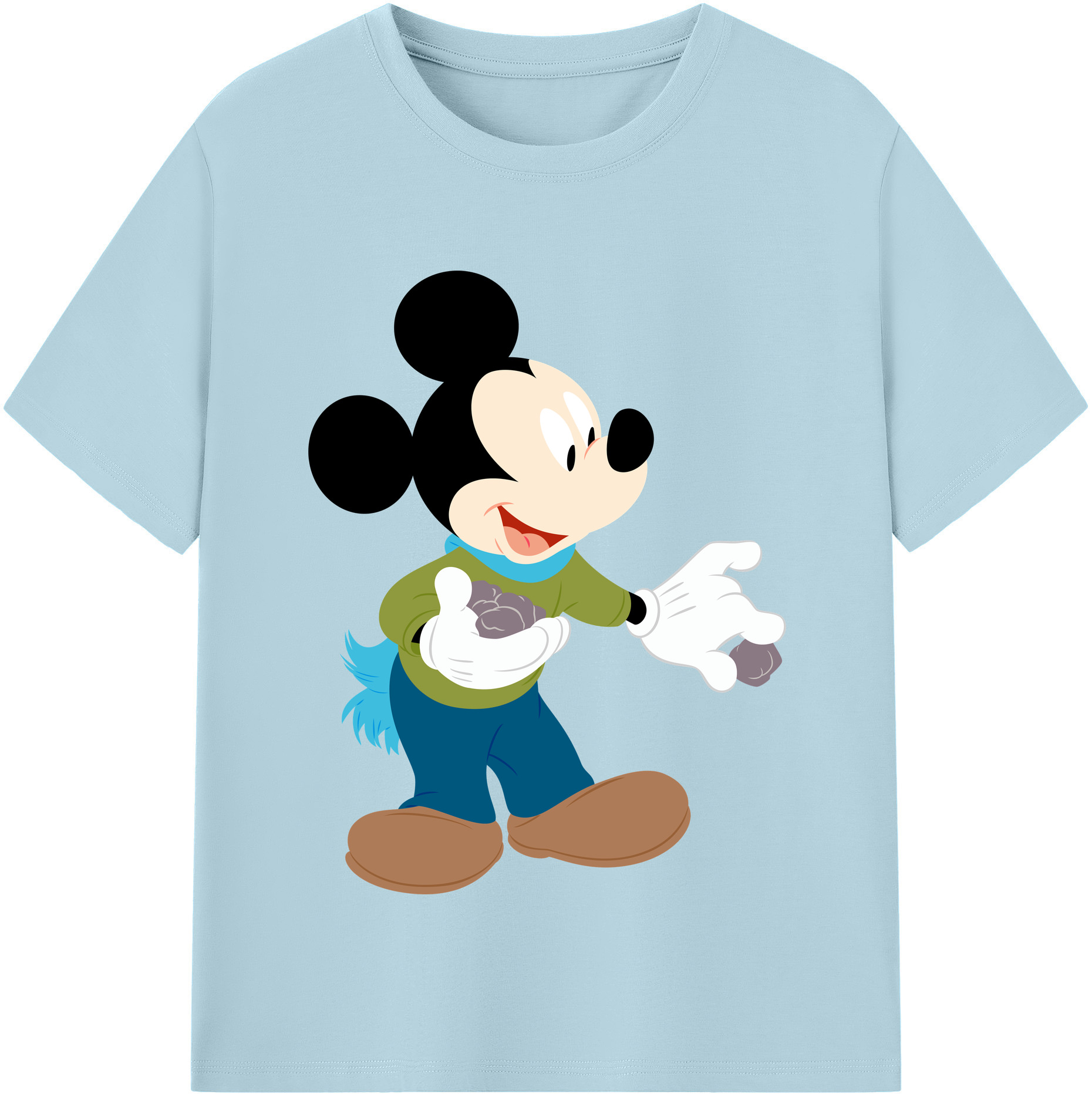 （画像用） ミッキーマウス Mickey Mouse 綿100％半袖Tシャツ（フロントプリント）